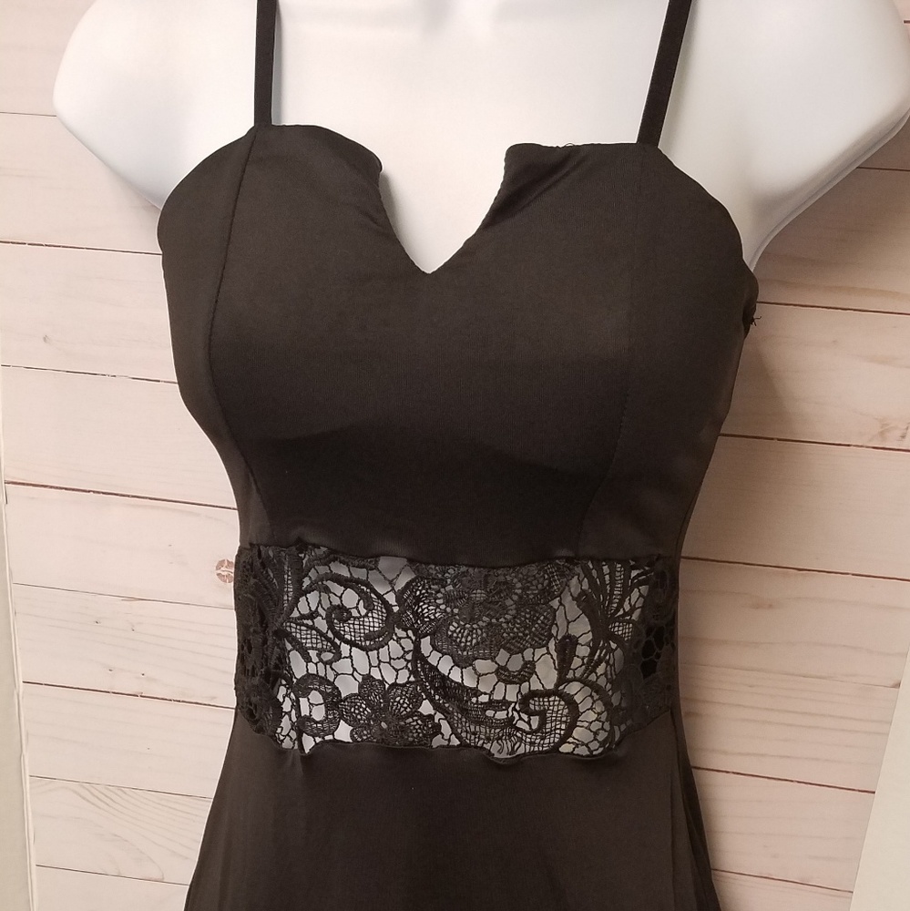 Black dress with lace